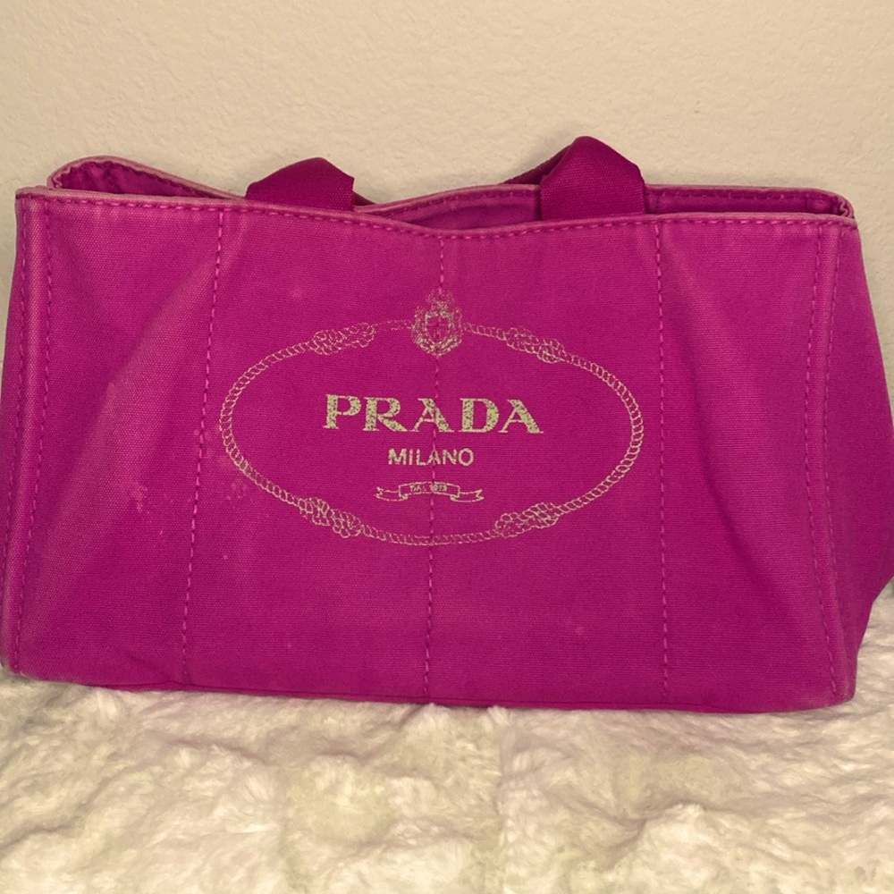 Prada Canapa Canvas Tote